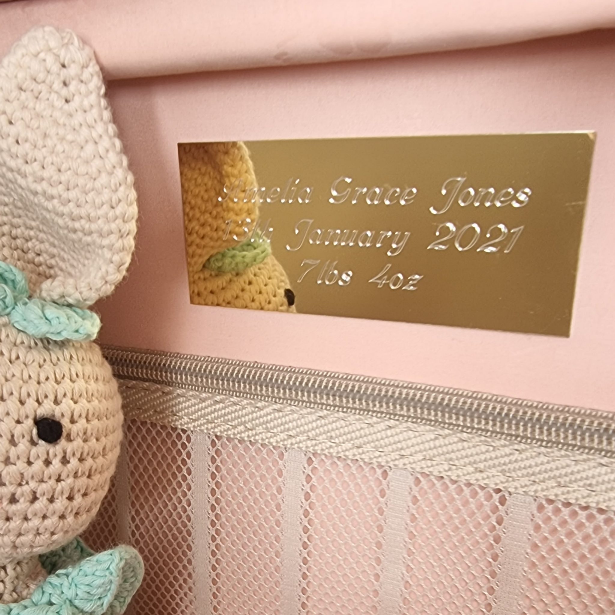 Vintage Style Baby Keepsake Case In Soft Grey naturalbabybox.co.uk